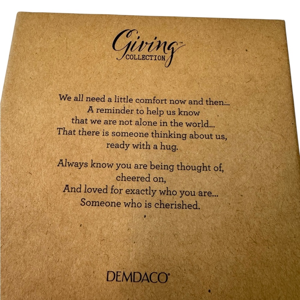 Demdaco Gold Tone GIVING PIN Circle With Ribbon Brooch/Pin In Gift Box - Picture 2 of 2
